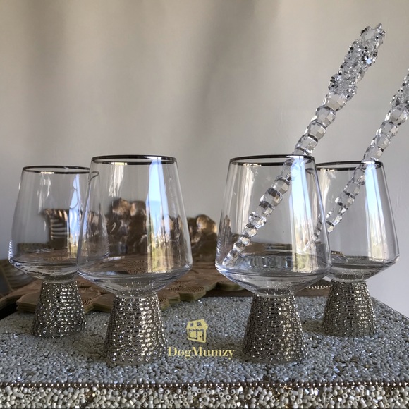 Christian Siriano Silver Rhinestone Crystal Glass - Picture 7 of 7